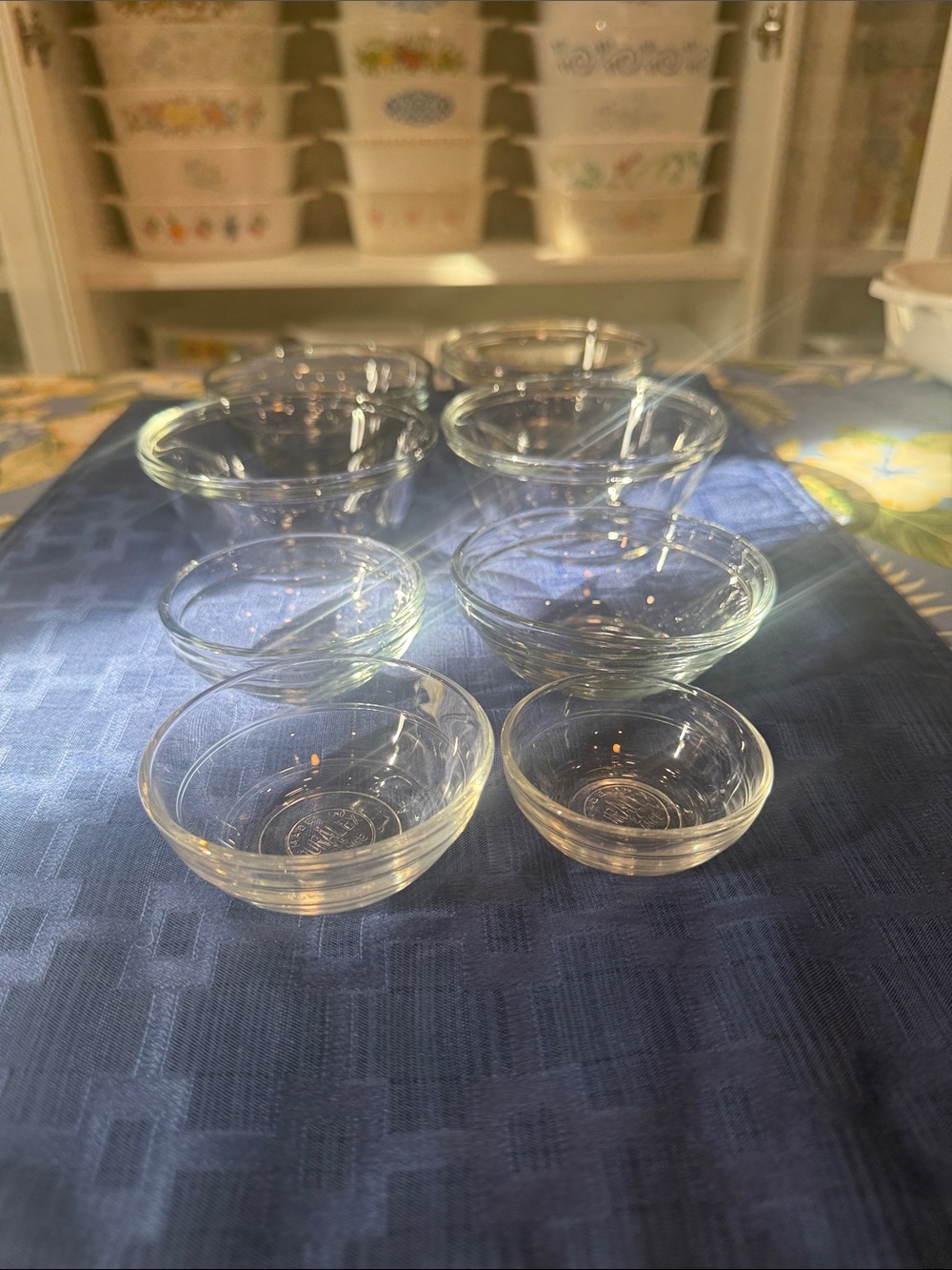 Vintage Anchor Hocking & Duralex Clear Glass Prep Bowl Set - Transparent